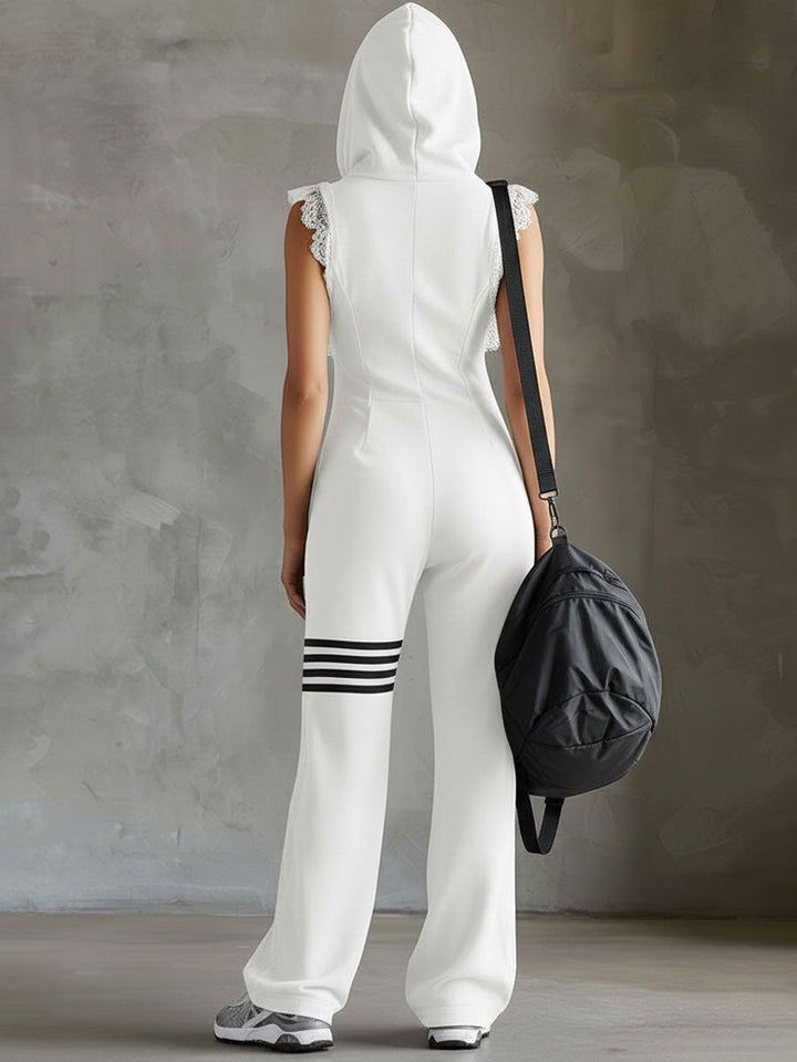 Giada | Retro Hooded Striped Jumpsuit