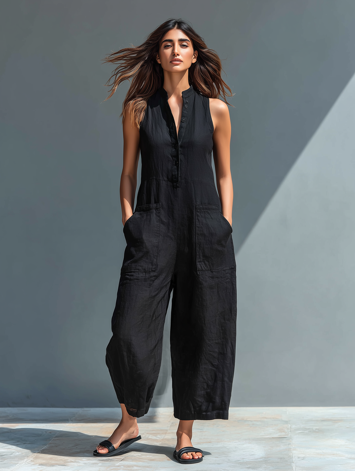 Adele | Long Fluid Jumpsuit with Pockets