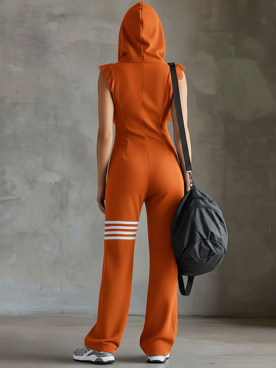 Giada | Retro Hooded Striped Jumpsuit