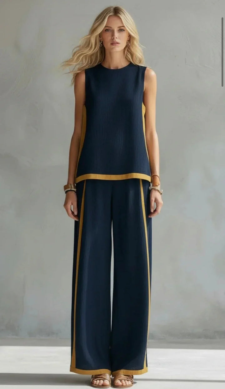 Elisa | Complete Fluid Two-Piece with Contrast Details