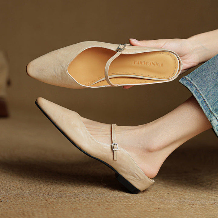 Vintage Real Leather Mules