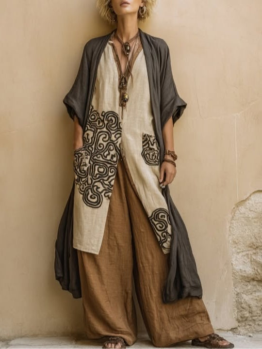 Valentina | Bohemian Embroidered Two-Piece Set