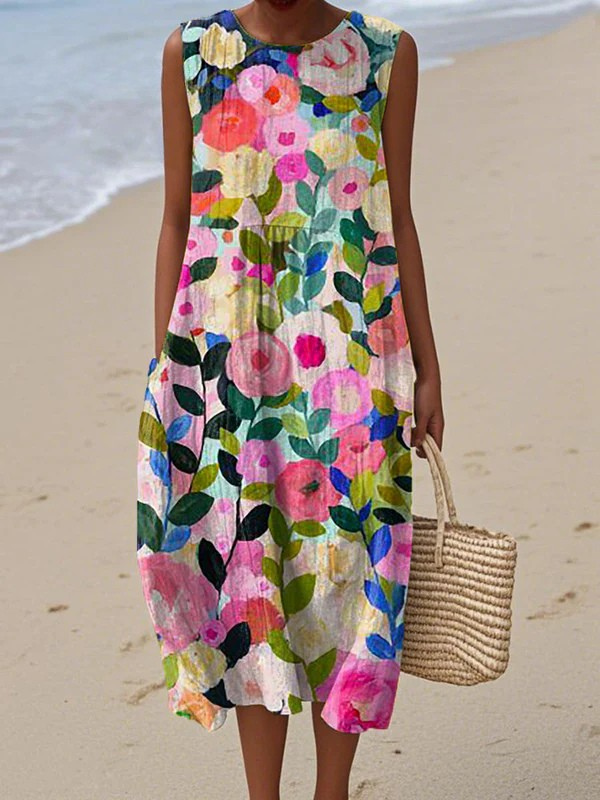 Ava™ | Floral Midi Dress