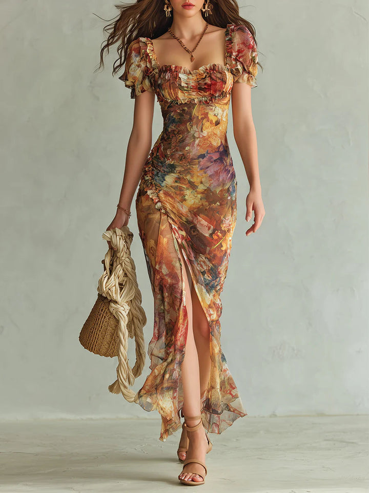 Violeta | Long Bohemian Chiffon Dress
