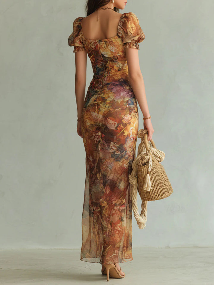Violeta | Long Bohemian Chiffon Dress