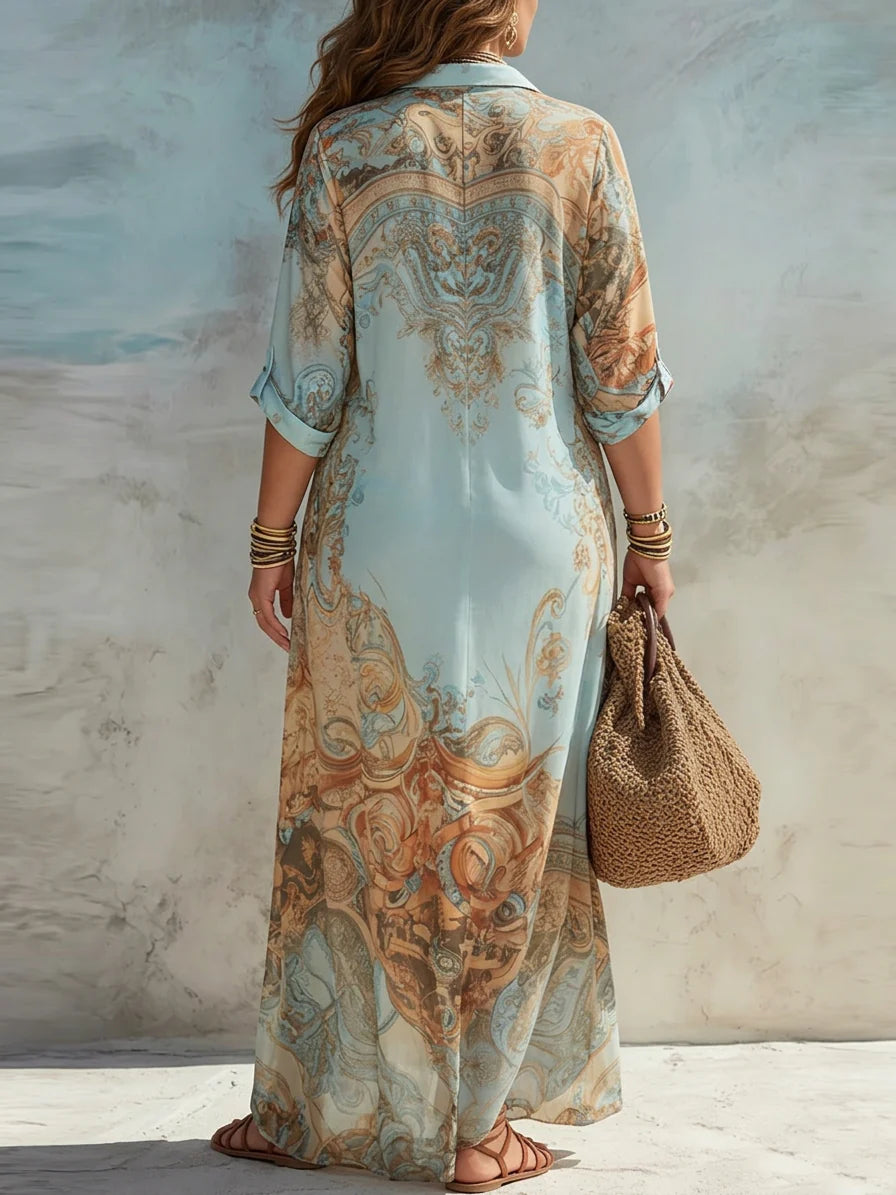 Maria | Elegant Mediterranean Blouse Dress
