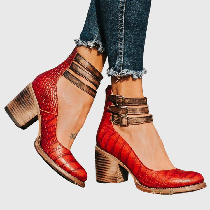 Elegant and Comfortable Real Leather Heels