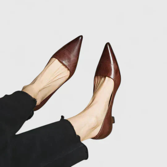 Sleek Orthopedic Real Leather Heels