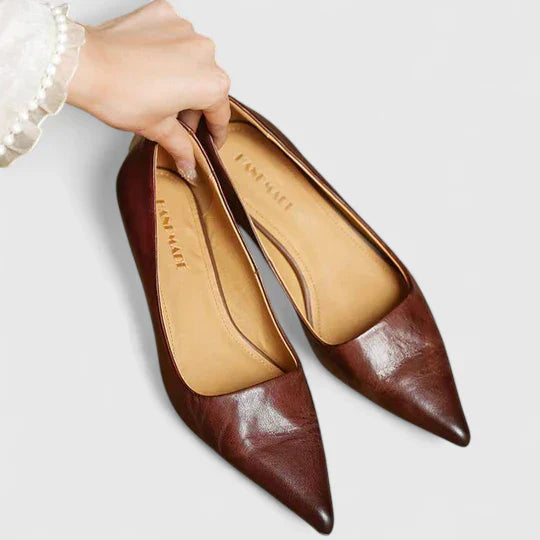 Sleek Orthopedic Real Leather Heels