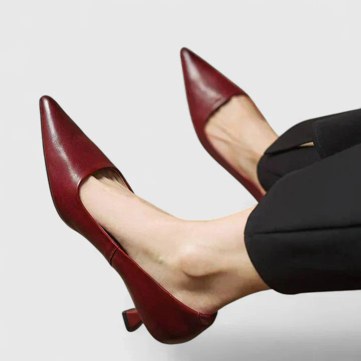 Sleek Orthopedic Real Leather Heels
