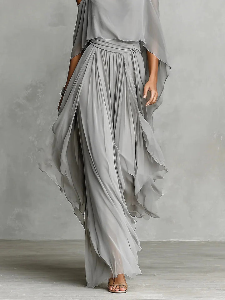 Isabella | Gray Spaghetti-Strap Two-Piece Set